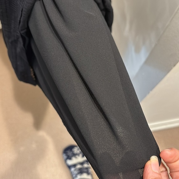 Tory Burch black tiered cinch tie tassel dress - size 14 - Picture 11 of 11